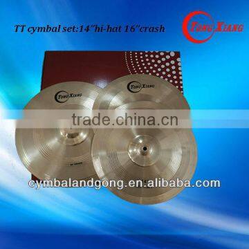 TT cymbal set:14"hi-hat 16"crash