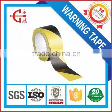 YG Brand Black & Yellow Striped Hazard Warning PVC Lane marking tape