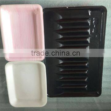 Disposable polystyrene foam trays, food grade meat packing tray