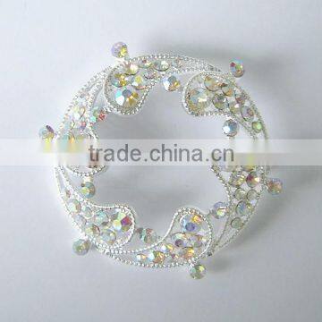 Metal garland broochs.Zinc alloy broochs with rhinestone.Costume jewlery broochs