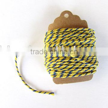 Baker's Twine - Blue & Yellow Cotton Baker's Twine 10 Meters 12 ply