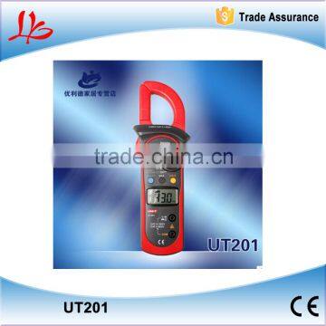 UT201 LCD Digital Clamp Multimeter Ohm DMM DC AC Current Voltmeter