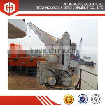 Marine electric hydraulic davit crane