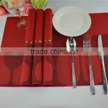 Wineglass European Style Kitchen Placemats Washed Easy Clean Breakfast Lunch Dinner Cup Print Place Mat/ Table Mat Mateial PVC photo-3