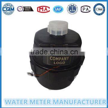 Plastic water meter with piston water meter