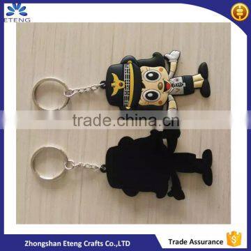 Fashion custom cartoon rubber keyring,make rubber keyrings