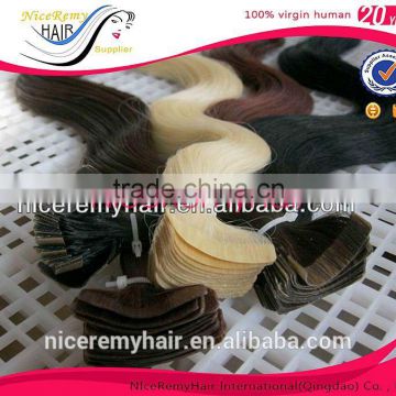 Wholesale Top quality double side tape hair seamless skin weft remy tape hair extensions