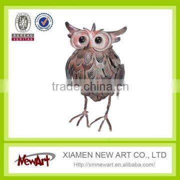 High quanlity metal home decoration cute owl metal garden decoration