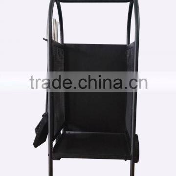 Firewood Cart Painted in Black/ Firewood Storage Cart photo-2