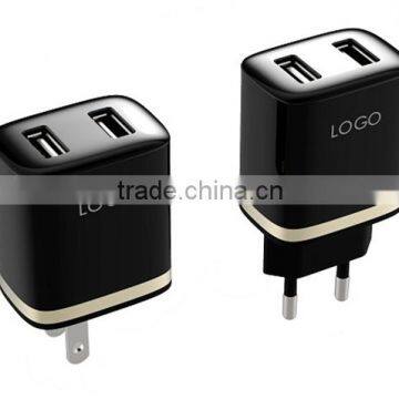 factory supply usb wall charger 5v 2.1a/2.4a universal dual usb wall charger