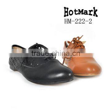 2016 OEM Casual Shoe in Shoes Elegant Leather Shoe for Ladies New Design Flats Women Shoe