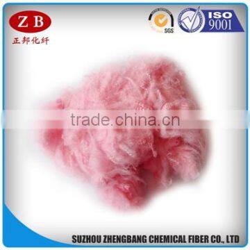 light pink recycled polyester staple fiber