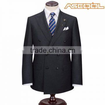 High quality Polyester/Viscose double breasted suit