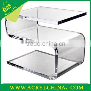 acrylic goods shelf 2016 clear commodity fancy display 5mm thickness goods shelf