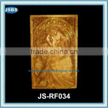 Elegant marble woman wall relief