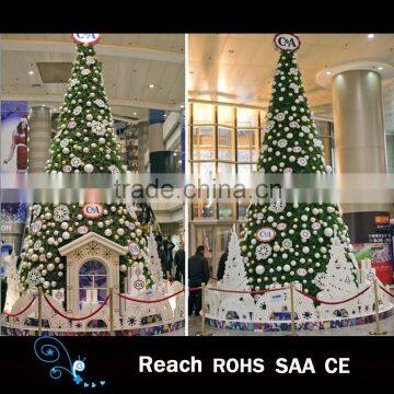 commercial display 5m to 30m giant artificial christmas trees outdoor shopping mall / hotal christmas decoration