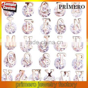 AAA Zircon Stud Earrings Gold Plated Jewelry 26 Letter Accessories