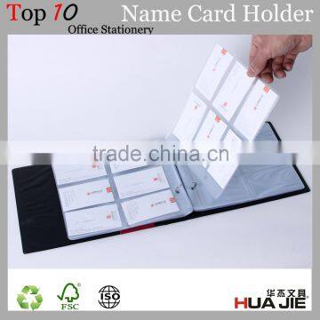 professional 360 pocket loose leaf business men name card holder visa credit cards holder