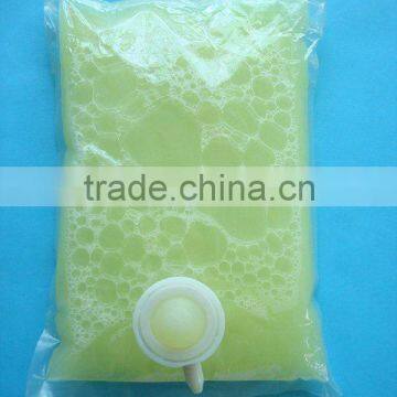 Plastic liquid soap bag and round pump, valve