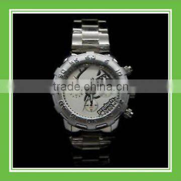 High Quality Products Bros Mr Shark Men Waterproof Metal Band Wrist Silver Watch Can Adjustable Size