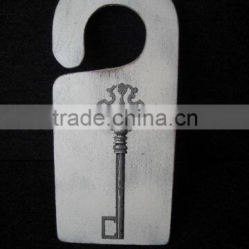Home decorative key printing wood door knob hanger