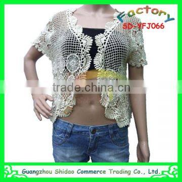 wholesale fashion embroidered ladies crochet fashion lace top for dress