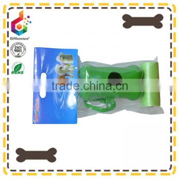 plastic green poop bag dispenser and disposable refills