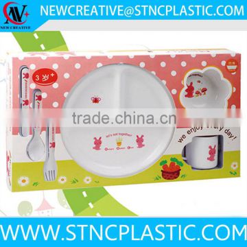 best sell plastic tableware set for kids 6pcs