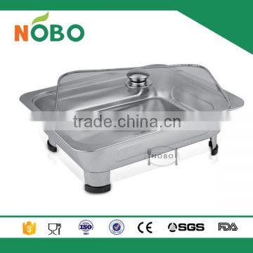 NOBO stainless steel small chafing dish with glass lid