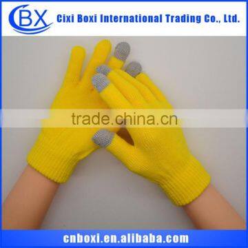 Made in China Christmas gift 2014 top sale acrylic glove,reasonable price 5 finger magic gloves for women and men