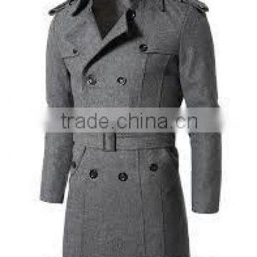 Men's Long Winter Coat Made With Wool