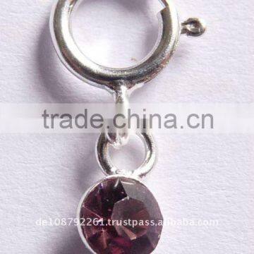 Nail piercing nail dangle 925 sterling silver / lilac