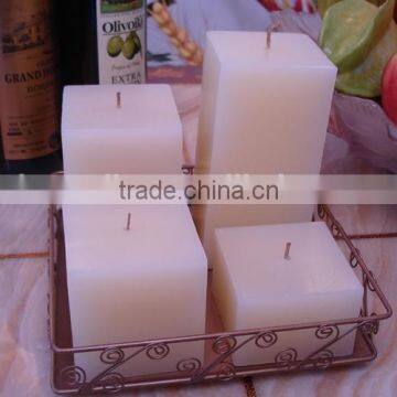 tall white pillar candle/cheap whit pillar candle