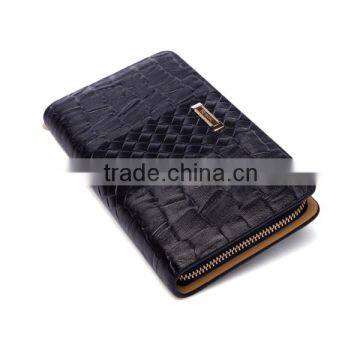 Popular fashion clutch wholesale leather purse for men