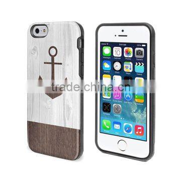 Fashion Phone cases for iphone 6 cases wooden anchor design for apple cover