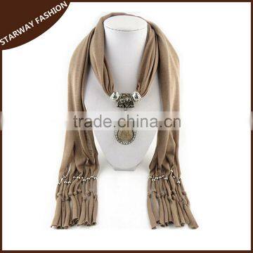 Hot selling trendy elegant teardrop ladies pendant scarf/#