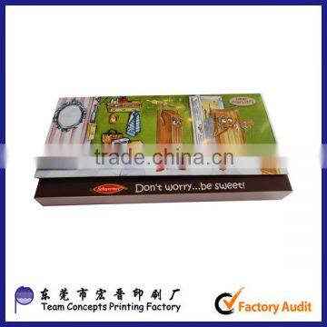 cheap custom printed paper chocolate box with magnic tape