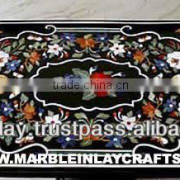 Natural Black Marble Inlay Table Top