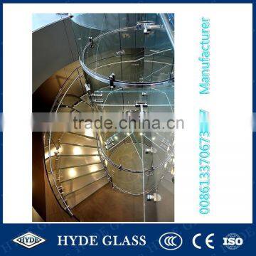 Trapezoid Tempered Laminated Glass for Spiral Stair Steps photo-6