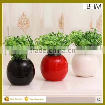 Enamel pigment glazed small desk round table vases for home decor modern ceramic