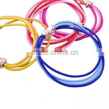 Winning star mixed colors elastic braided hair bands for girls