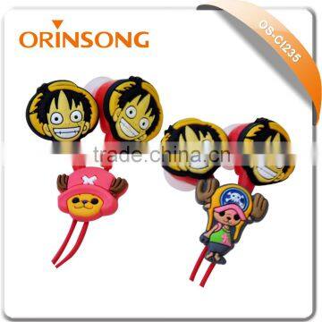 one piece earphones cartoon mobile phone earphone