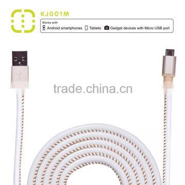 Walnut Micro Leather Charging Cable With Metal Housing photo-4