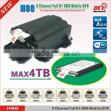 8CH H.264 HDD & SD Card Full D1 MDVR Mobile Video Surveillance Recorder System: H80 photo-2