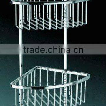 Double Layer Stainless Steel bathroom Conner basket LX-8173