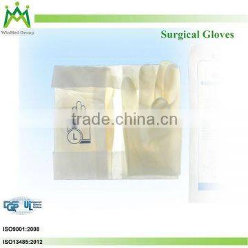 One piece one bag of Latex disposable surgical gloves