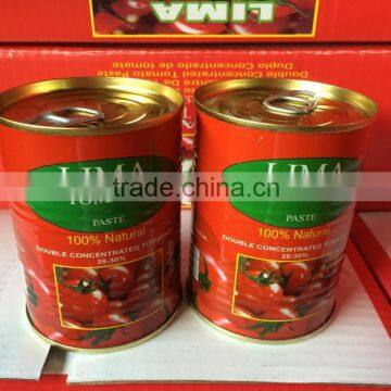 ISO factory supply Tinned/Canned Tomato Paste 70g, 210g, 400g, 800g, 2200g, 3000g