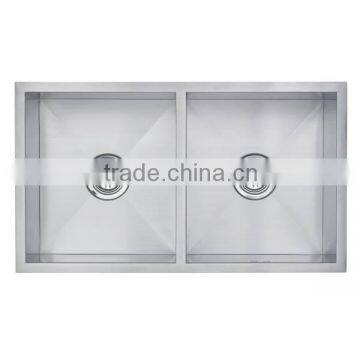 equal double bowl stainless steel handmade kitchen sink