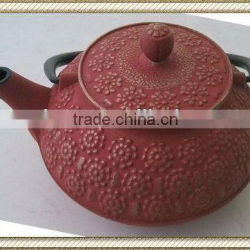 0.9L/31.7oz Sakura Cherry Blossom cast iron teapot, Red