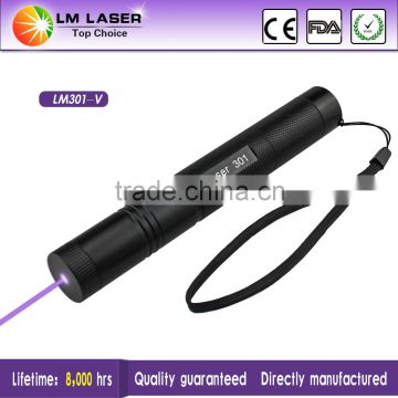 100mw violet china laser pointer for money detector with extensible tube safty key